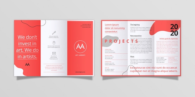 Abstract trifold brochure