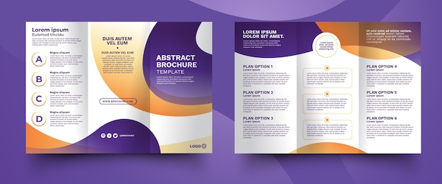 Vector abstract trifold brochure