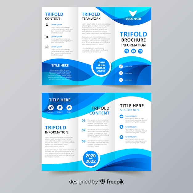 Abstract trifold flyer template