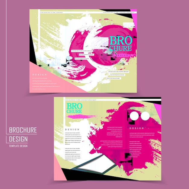 Vector abstract trifold template design