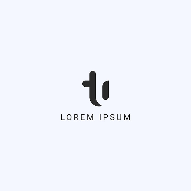 추론 TUUT 글자 로고 디자인 평평한 터 로고 디자인 템플릿 요소