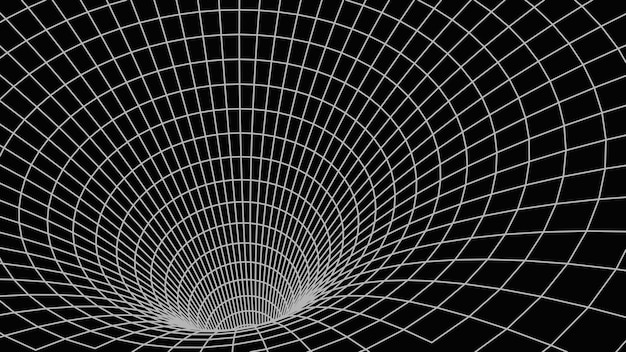 Abstract tunnel Vector wormhole 3D Corridor mesh