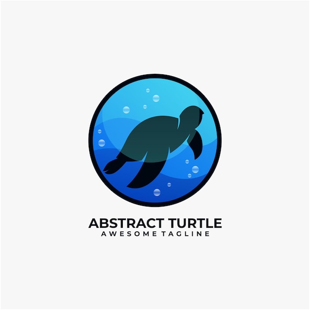 Vector abstract turtle logo design vector