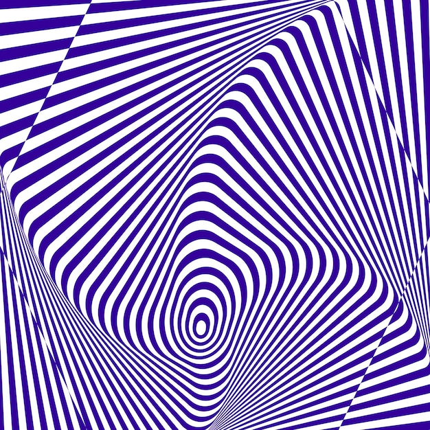 Abstract twisted colorful background optical illusion of distorted surface twisted stripes