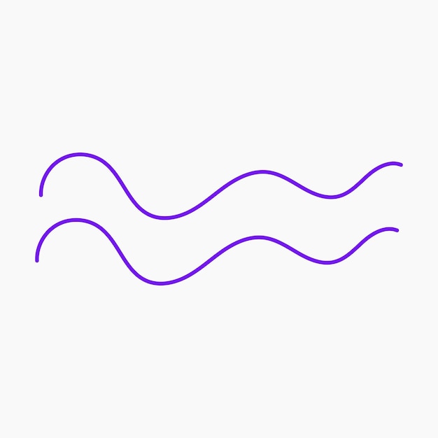 Abstract two lines shape illustration