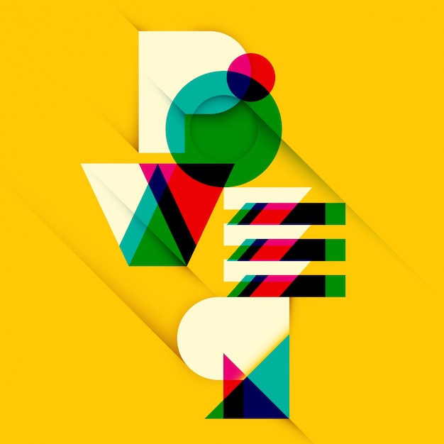 Abstract typographic composition