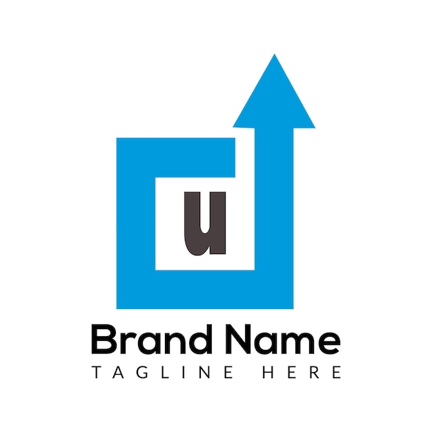 abstract u letter modern initial lettermarks logo design
