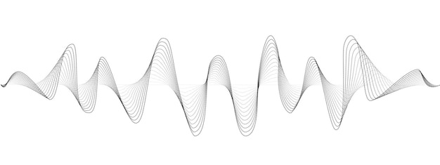 Abstract undulating dots lines of sound wave dynamic pulsating wave music concept digital music