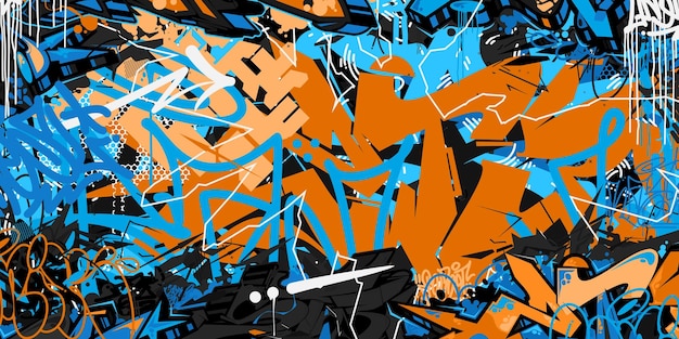 Abstract stile urbano hiphop graffiti street art vettore illustrazione sfondio