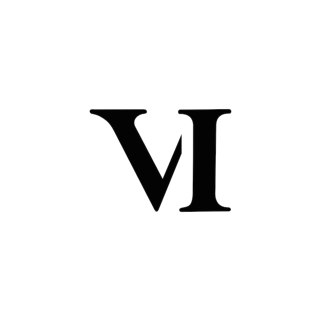 Abstract V en I initialen monogram logo-ontwerp, pictogram voor zaken, eenvoudig, elegant