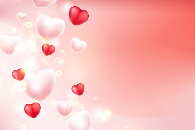 abstract valentine background copy space and love icons