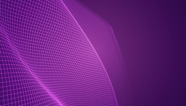 Abstract vector 3d achtergrond met bochten en golf