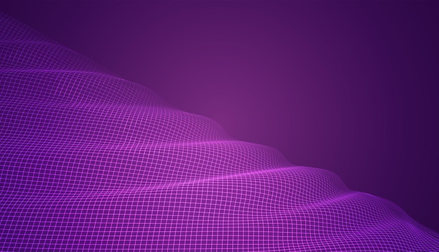 Abstract vector 3d achtergrond met bochten en golf