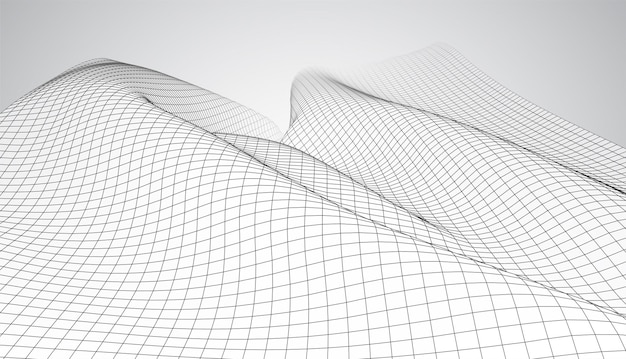 曲がりと波と抽象的なベクトル3d背景