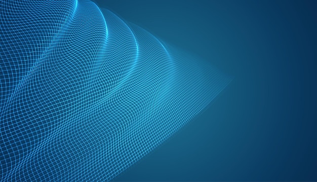 Vector abstract vector 3d background with bends and wave