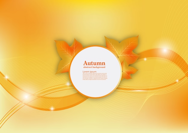 Abstract vector background for autumn concept