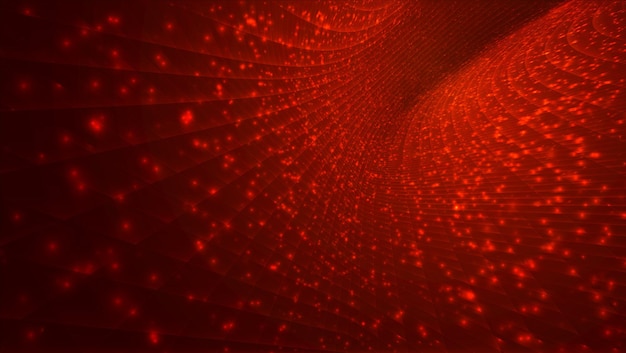 Abstract vector background, bright infinite tunnel of glowing segments.