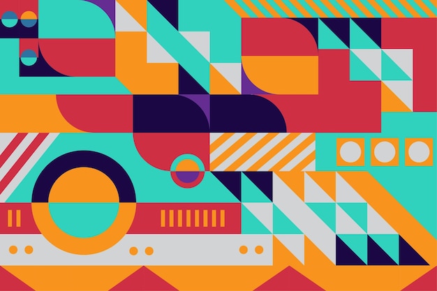 Abstract vector Background geometric shape with Bauhaus style