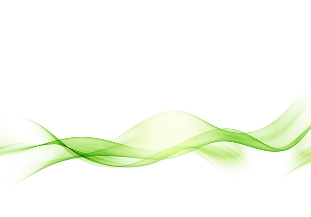 Premium Vector | Abstract vector background, green waved lines ...