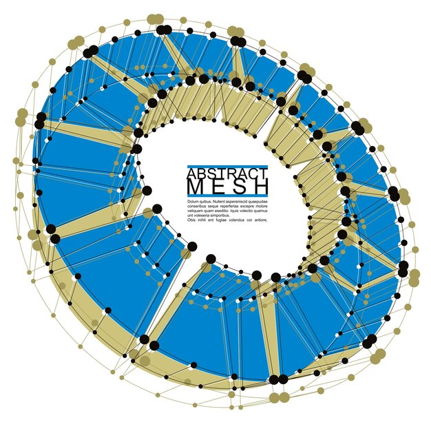 Sfondo vettoriale astratto, layout del tema della tecnologia e della scienza in stile moderno, connessione e comunicazione maglia astratta 3d, chiaro eps 8.