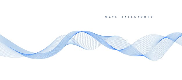 Abstract vector background with blue wavy lines