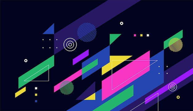 abstract vector background with colorful shapes design