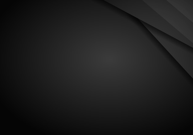 abstract vector background with dark gray metal layers.