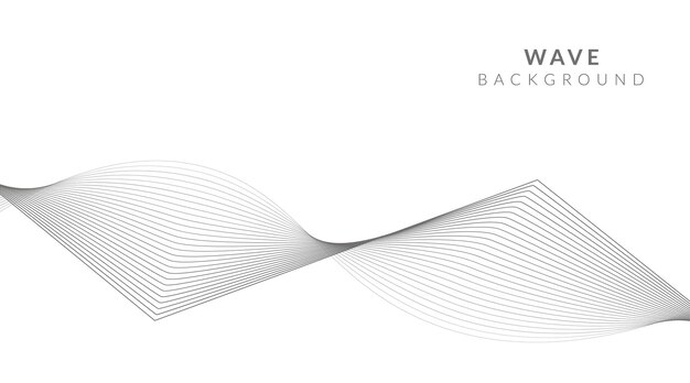 Vector abstract vector background with grey wavy lines