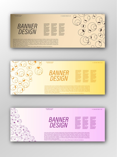 Abstract vector banner sjabloon Illustratie voor het ontwerp van banners, posters, kaarten en visuele inhoud