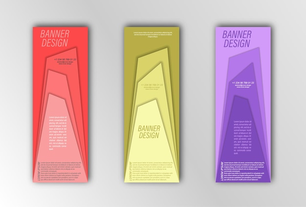 抽象的なベクトル バナー テンプレート イラスト バナー ポスター カードとビジュアル コンテンツのデザイン