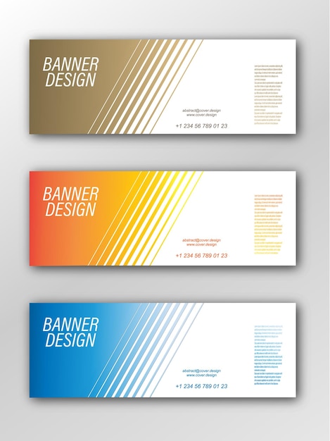 Abstract vector banner template illustration for the design of banners posters cards and visual content