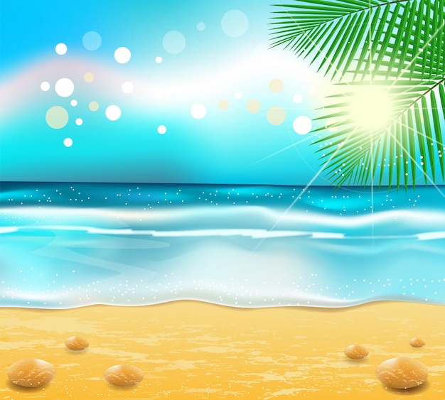 Vector abstract vector beach background