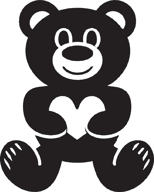 Disegno dell'icona del logo dell'orso vettoriale astratto