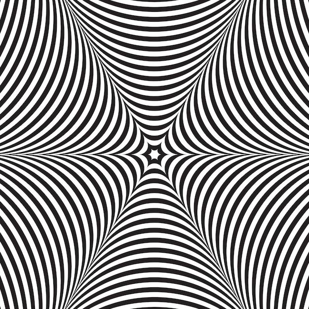 Abstract vector black and white optical illusion