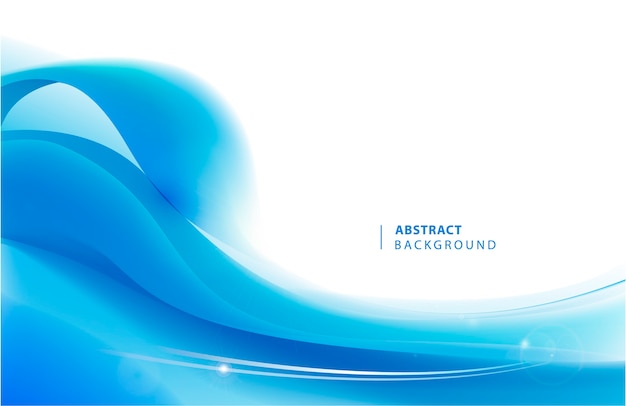 Abstract vector blue wavy background. Graphic  template for brochure, website, mobile app, leaflet.