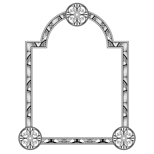 abstract vector border with lines forming a window can be for a book cover or something else