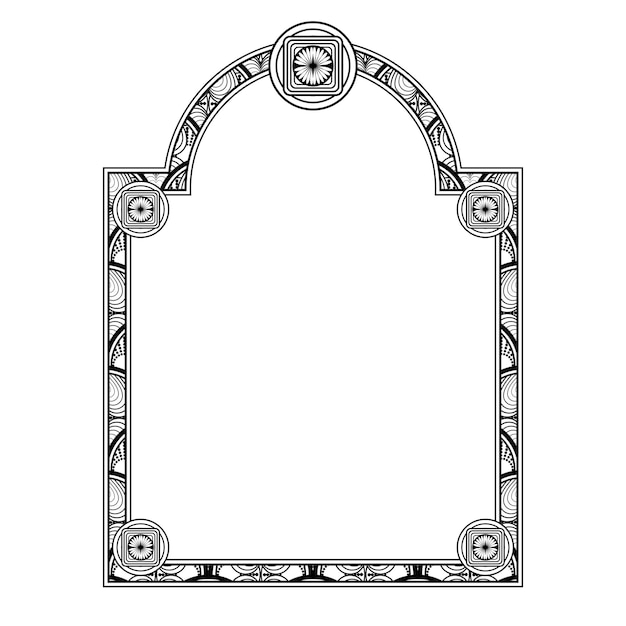 abstract vector border with lines forming a window can be for a book cover or something else