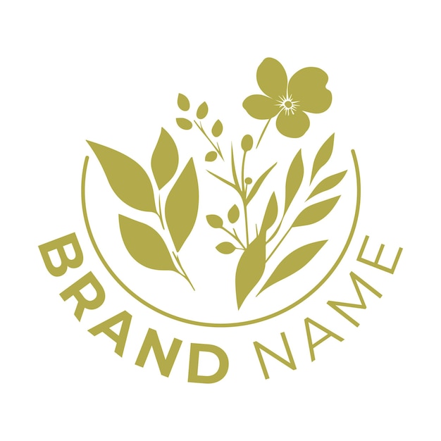 Абстрактный шаблон дизайна логотипа векторного ботанического листа