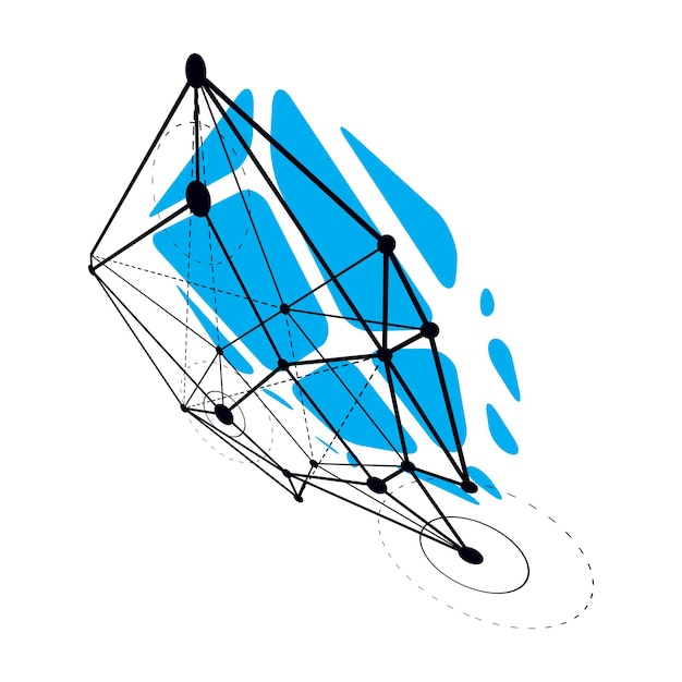 Abstract vector bouw, dimensionale laag poly ontwerp achtergrond. Innovatie technologieën abstracte illustratie.