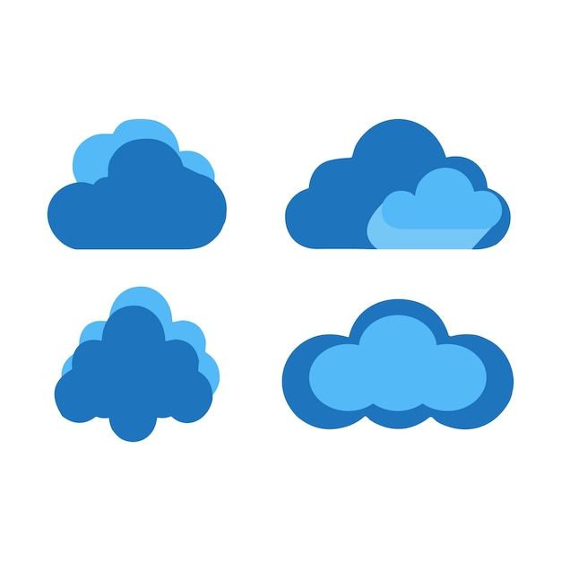 Abstract Vector Clouds Pack Icon Design Template