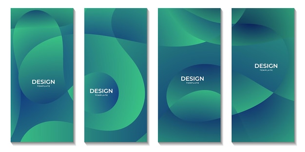 ビジネスのための抽象的なベクトル ダーク グリーン グラデーション有機パンフレット背景