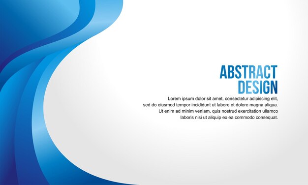 Vector abstract vector design for banner and background design template with blue color concept