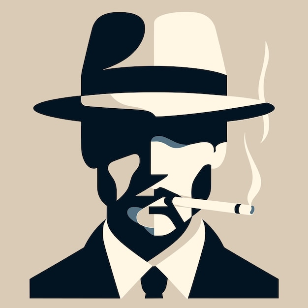 Vettore astratto detective vettoriale logo art