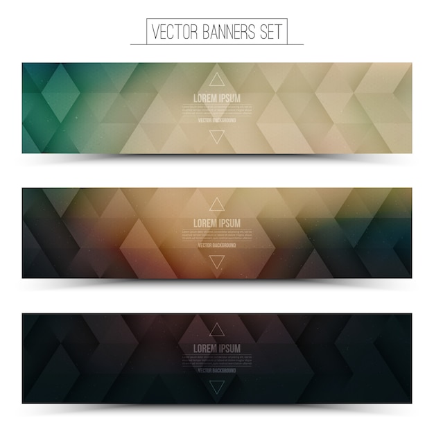 Vector abstract vector digital internet technology banners set.