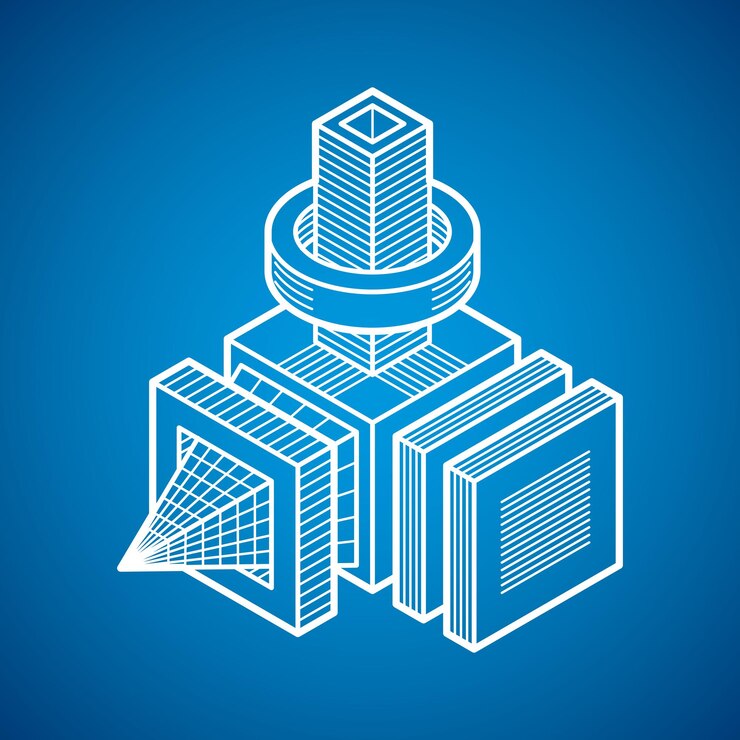 Vector abstract vector geometric form, 3d polygonal shape.