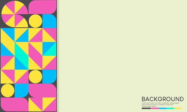 Абстрактный векторный геометрический узор, дизайн фона в стиле Баухаус, для веб-дизайна, визитная карточка