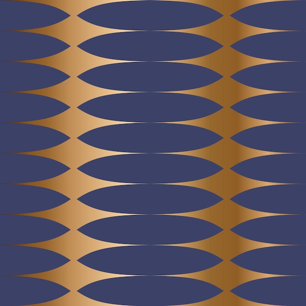 Abstract vector geometric seamless golden pattern Blue background