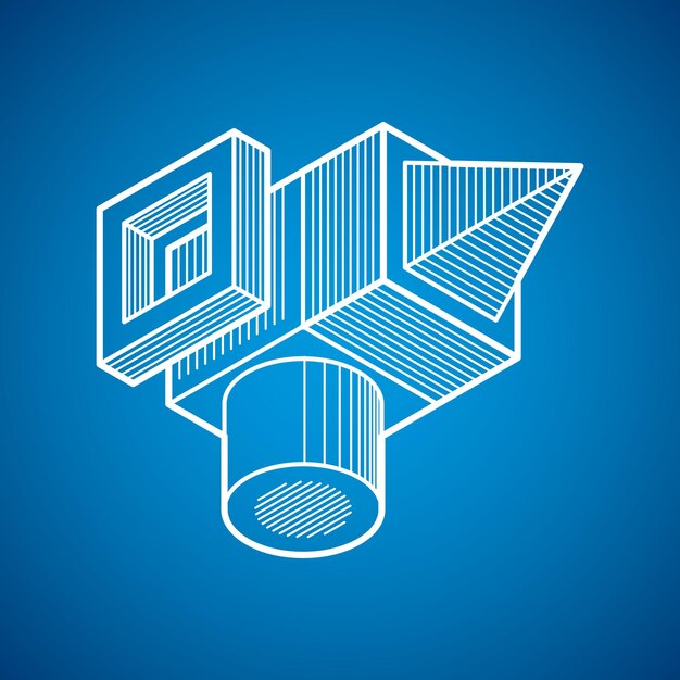 Abstract vector geometrische vorm, 3D creatieve vorm.