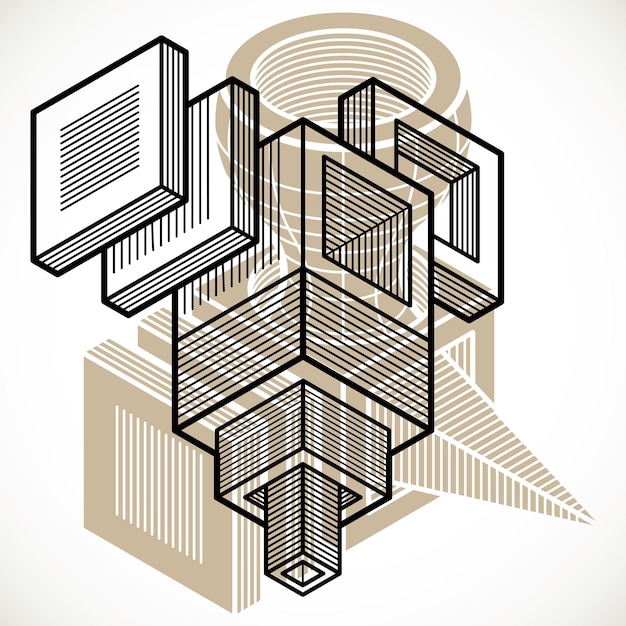 Vector abstract vector geometrische vorm, 3d veelhoekige vorm.