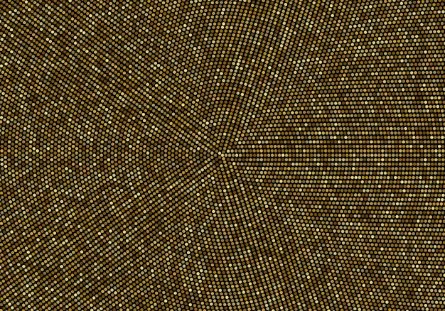 Sfondo astratto vettoriale oro glitter oro in un cerchio modello di progettazione sfondo vettoriale